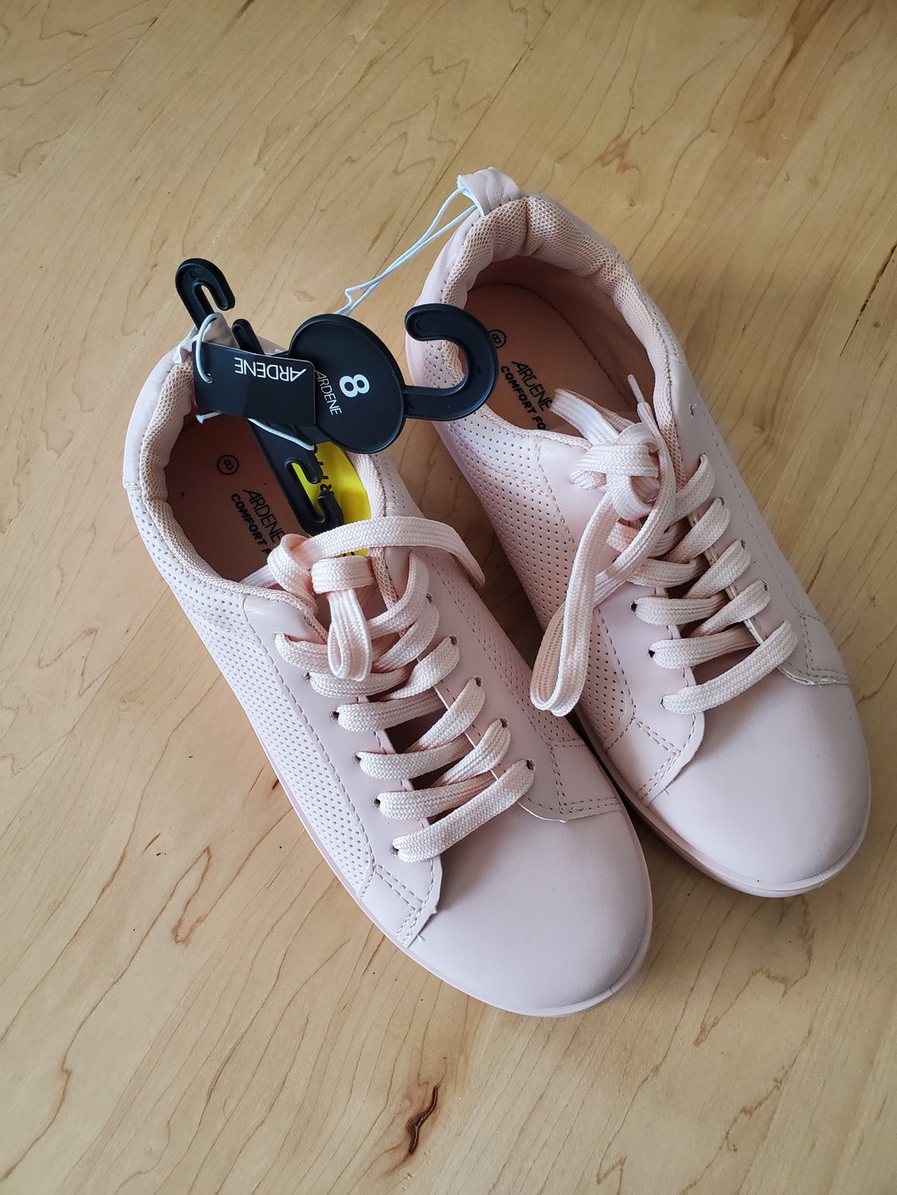 Ardene Pale Pink Casual Lace-Up Sneakers